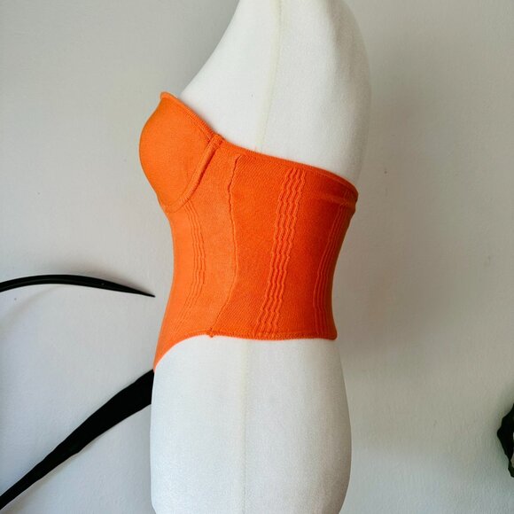 WIndsor strapless orange corset top XS - Picture 4 of 10